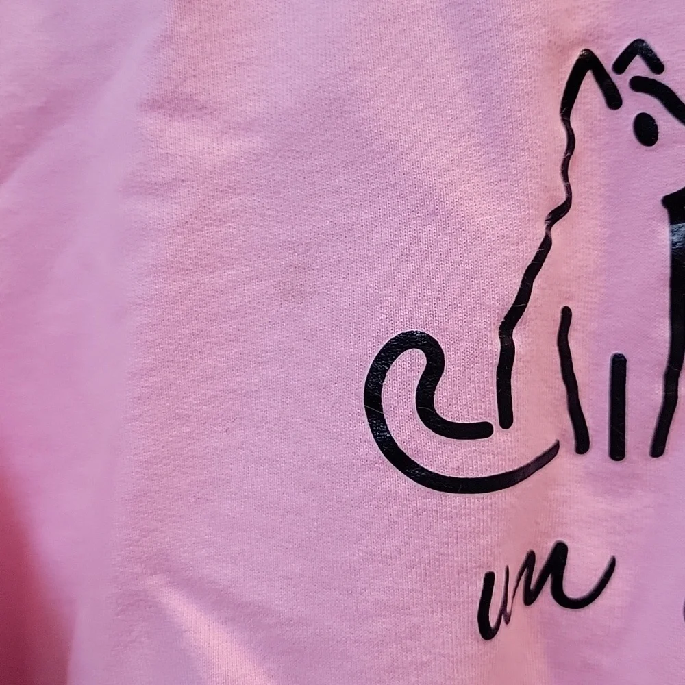 Pink Cat Graphic Sweatshirt